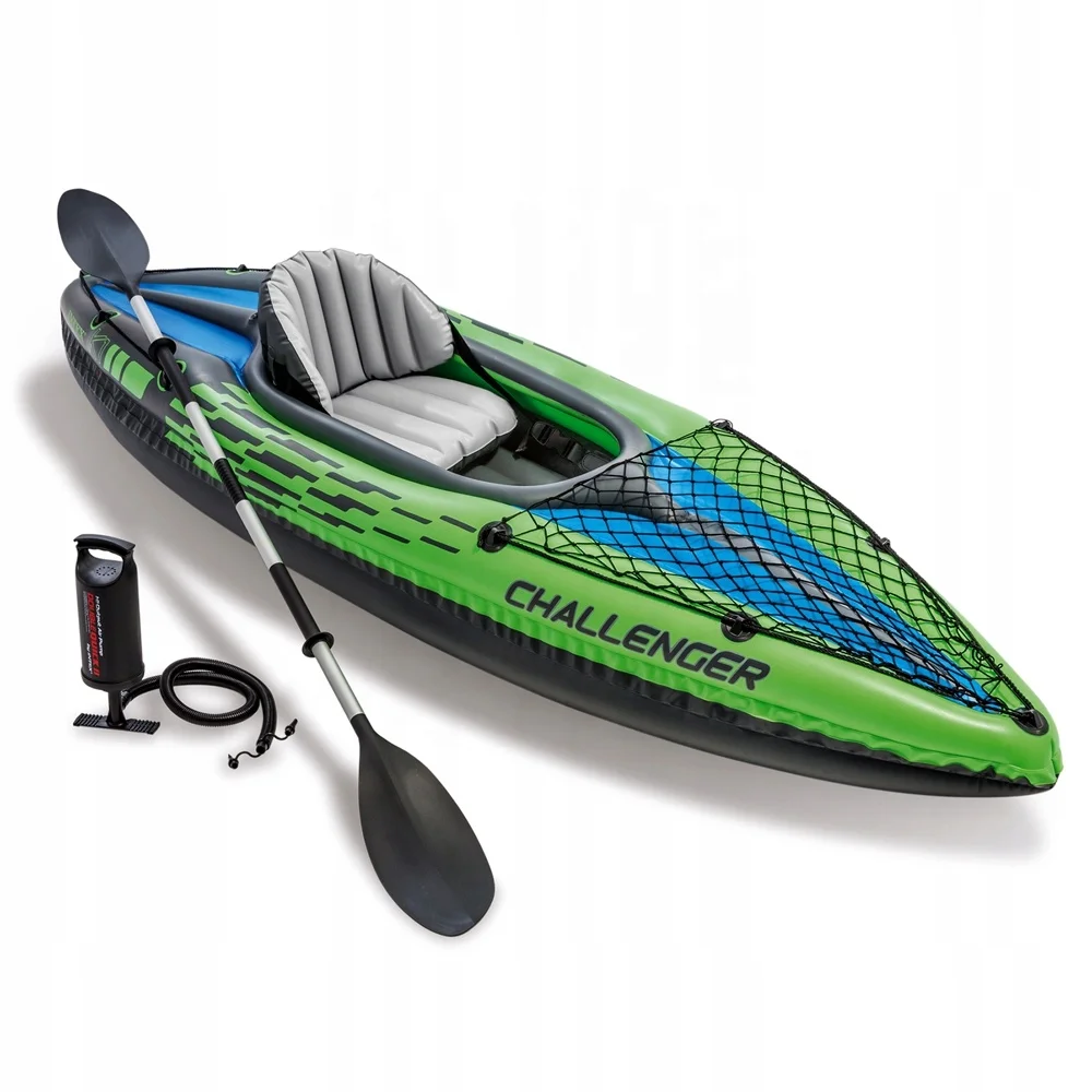 274 Cm Intex 68305 Challenger K1 Una Persona Canoa Gonfiabile Zattera Ocean Kayak Con Oar E Pompa A Mano