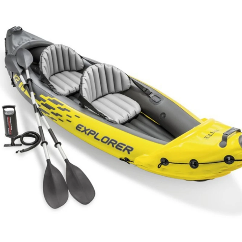 Addfun Outdoor Intex Gommone Estate Doppia Gommone Rafting Doppia Carica Sport Acquatici Barca Kayak Pesca Portatile