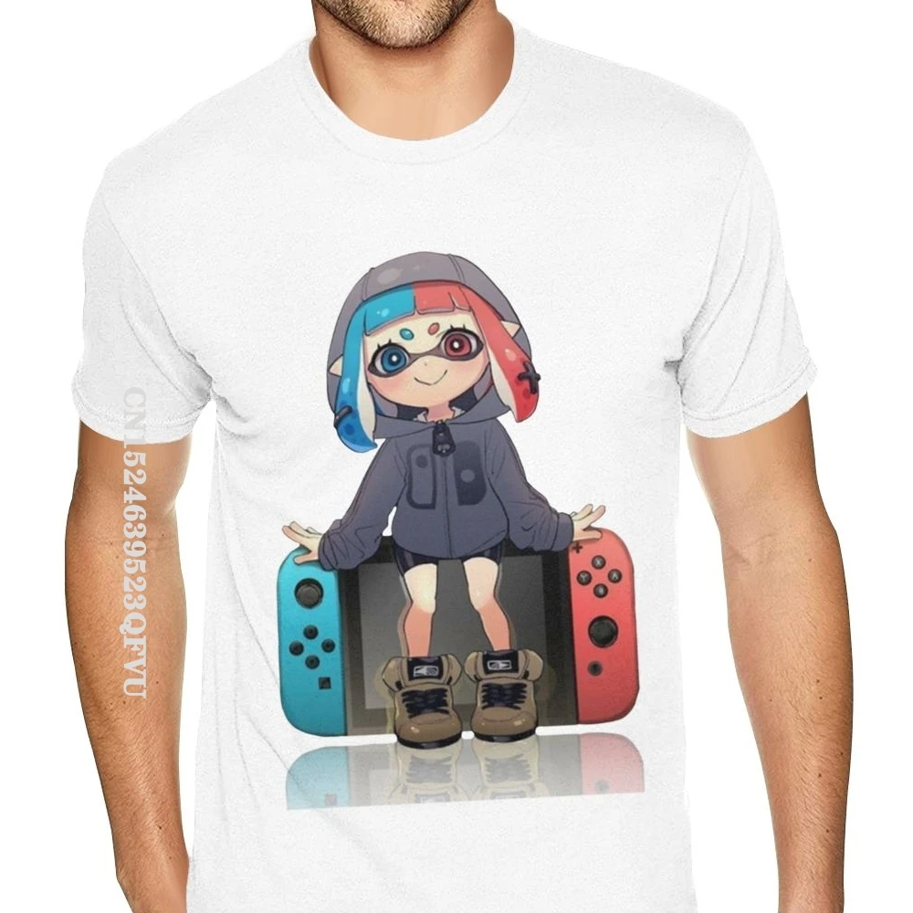 Plus Size Splatoon 2 Chaos Game Switch Tees Shirts Homme Uk Style Fashion O Neck Men Summer T-Shirt Uomo Cheap Vintage Tee Shirt