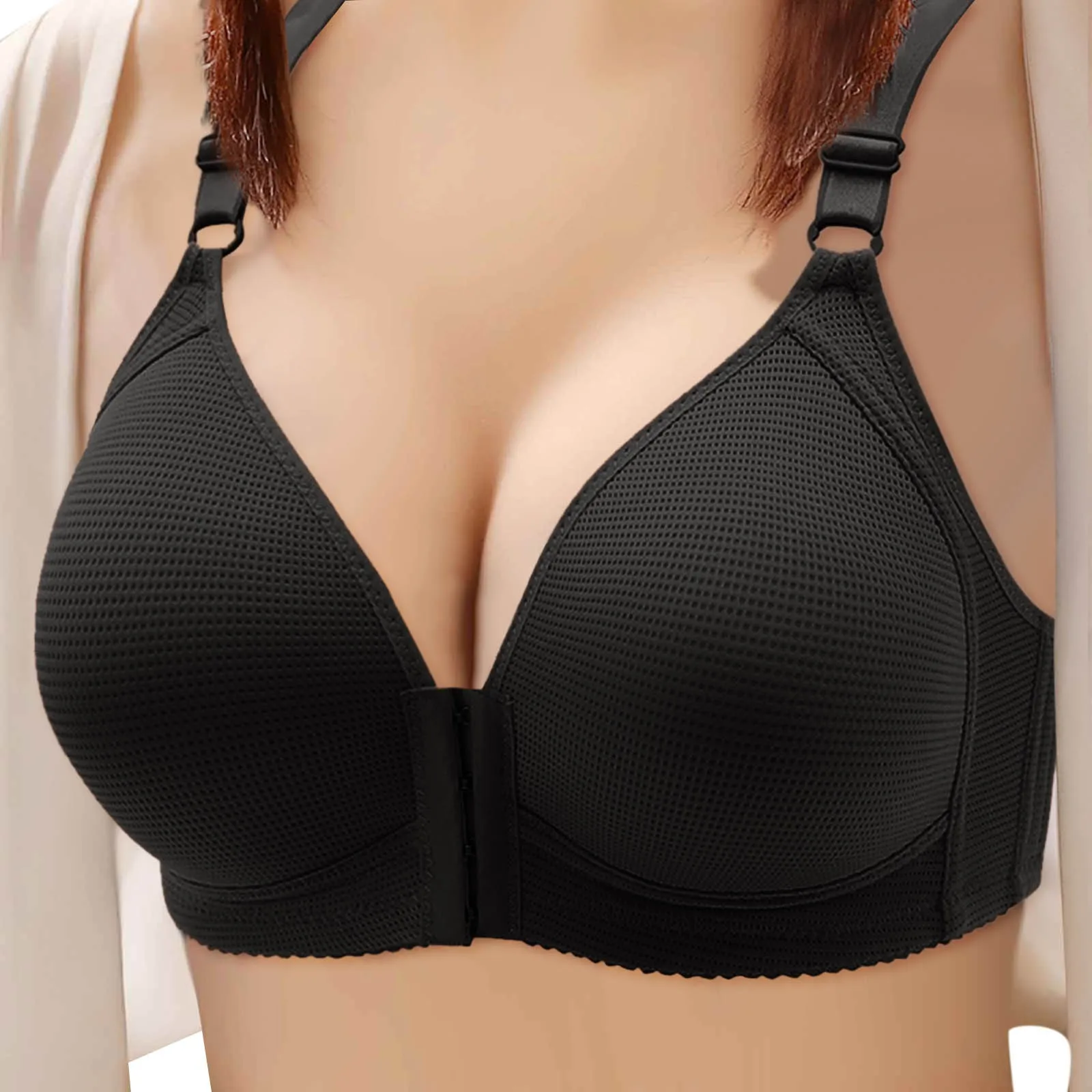 46-52 Reggiseno Taglie Forti Per Donne Monopetto Regolazione Filo Sottile Raccolta Bralette Top Reggiseno Grande Intimo Movimento Lingerie