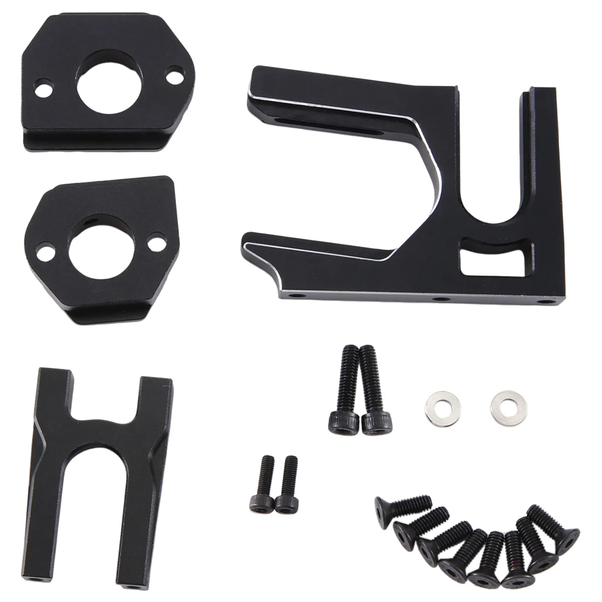 Per Arrma 1/7 Mojave Infraraction 1/8 Kraton Outcast Typhon Exb 6S Metal Center Diff Mount + Supporto Motore Nero