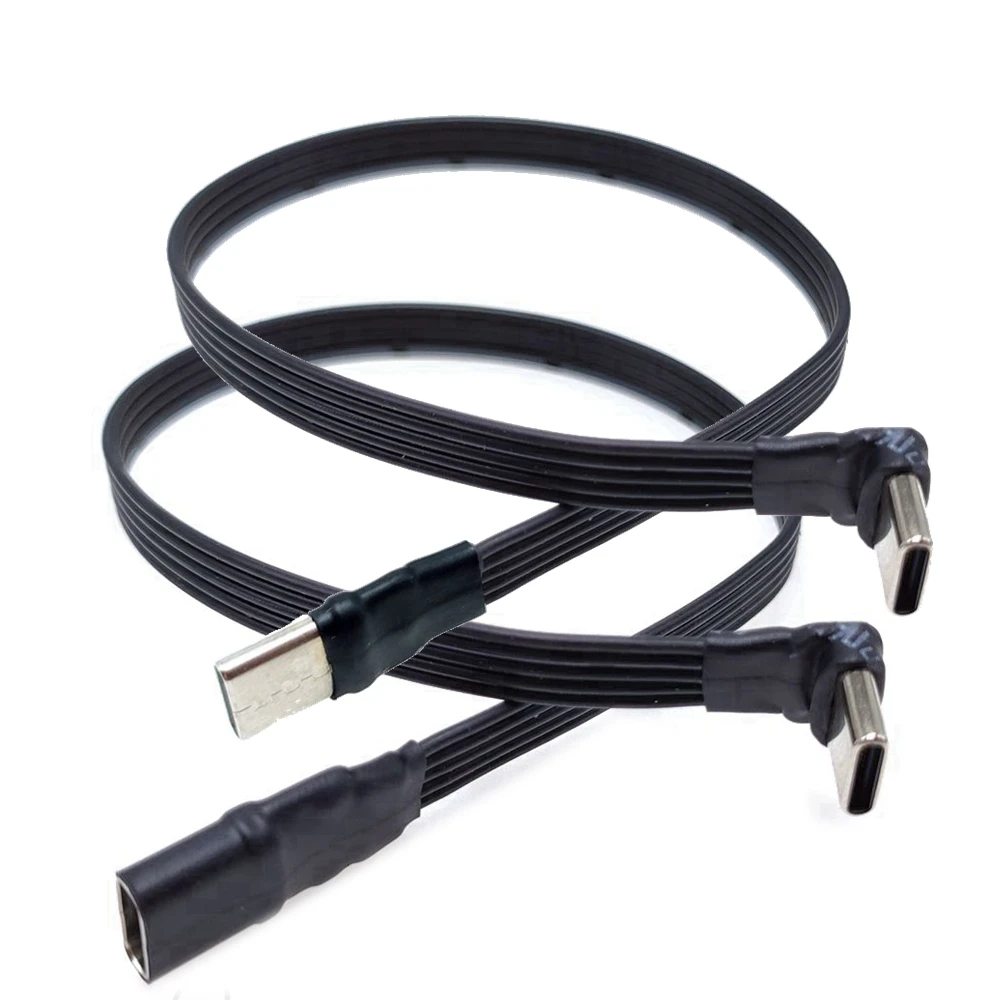 Cavo Di Prolunga Usb 2.0 Da Tipo C A Tipo C Adattatore A 90 ° Fpc Fpv Band Flat Usb C Cable 2A 5Cm-100Cm