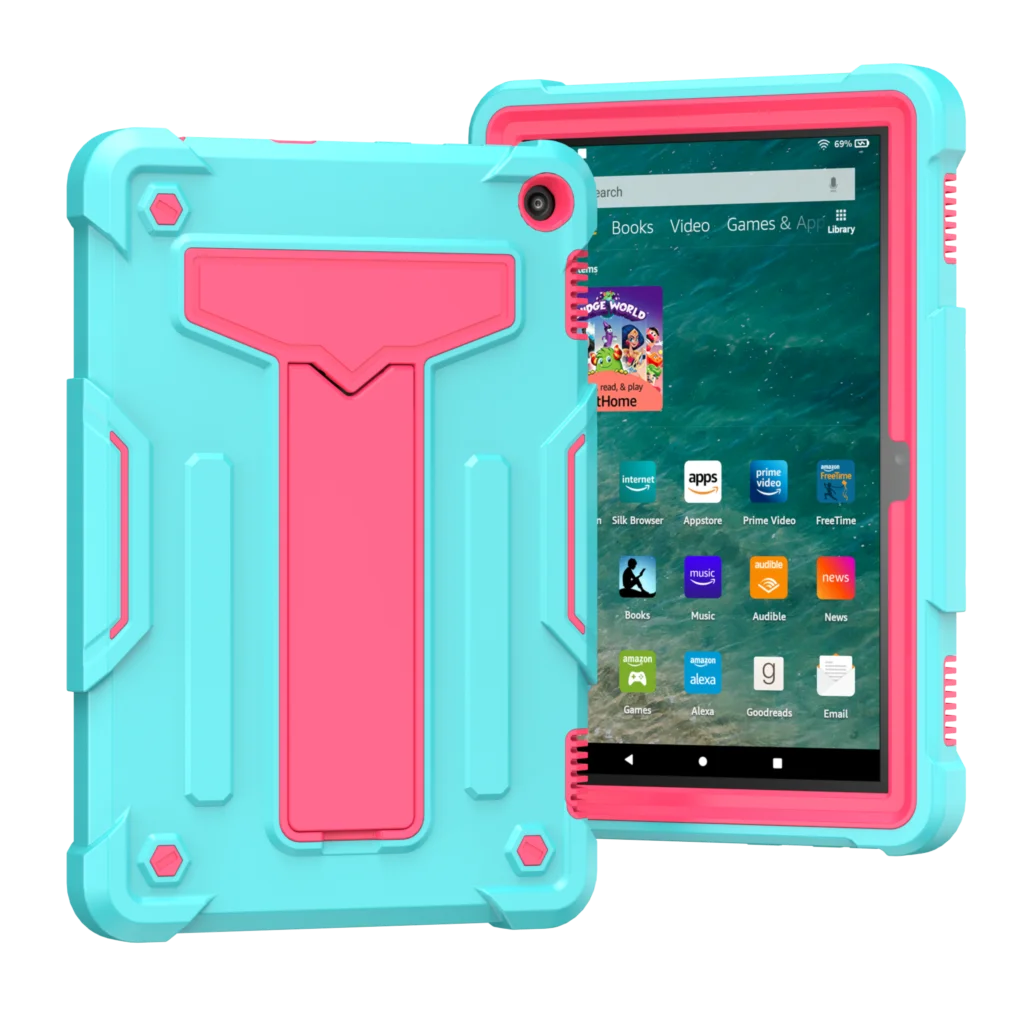 Custodia Antiurto Per Cavalletto In Eva Per Amazon Kindle Fire Hd8 Hd 8 2020 / Hd8 Hd 8 Plus 2020 8.0 Pollici Shell Kids Tablets