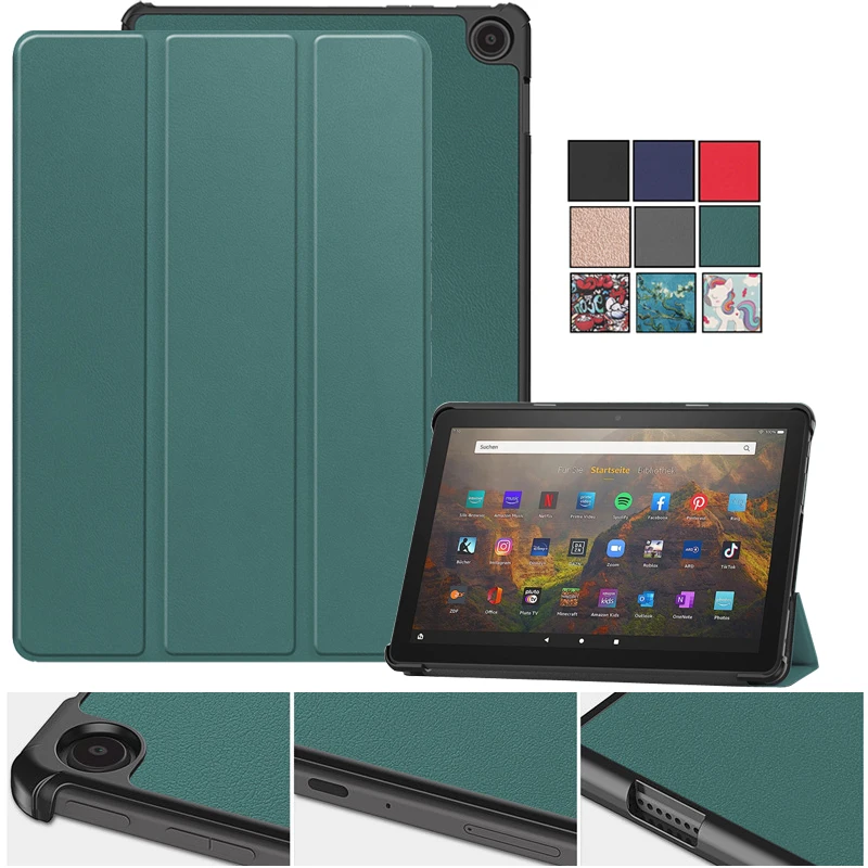 Per Fire Hd 10 Hd10 Case 2023 Cute Cat Flower Painted Hard Pc Back Per Amazon Fire Hd 10 Tablet 2023 Cover Auto Sleep/Wake