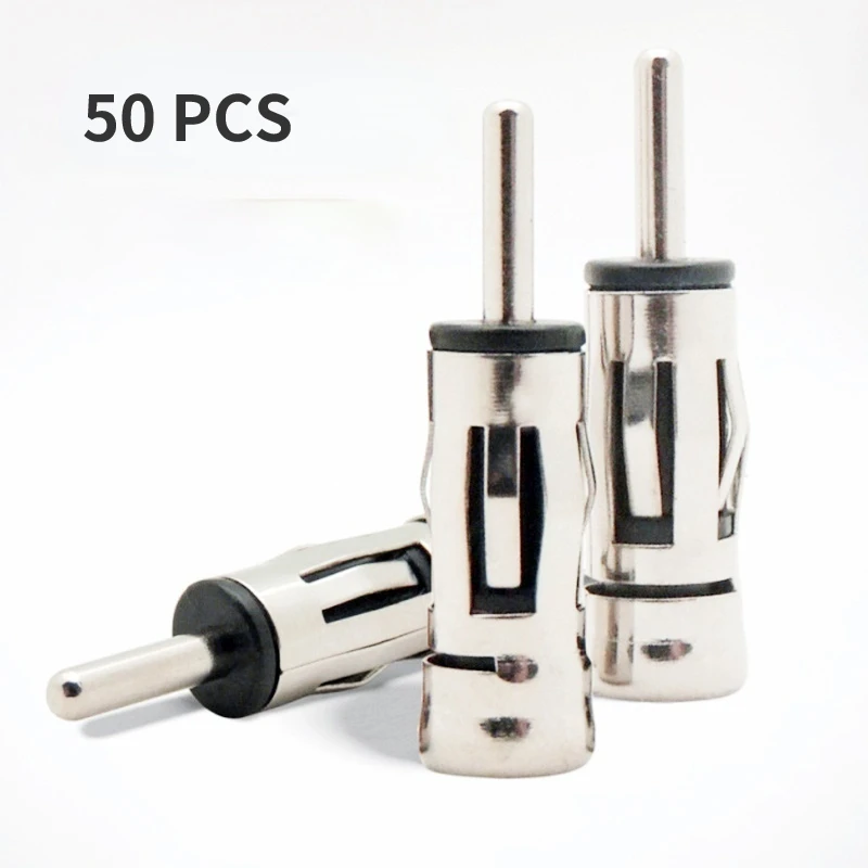 50Pcs Car Vehicles Radio Stereo Iso To Din Aerial Antenna Mast Adapter Connector Plug Car Radio Stereo Autoradio Fit Most Types
