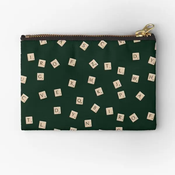 Scrabble Zipper Pouches Calzini Coin Key Bag Storage Men Underwear Pure Small Cosmetic Wallet Women Packaging Pocket Mutandine
