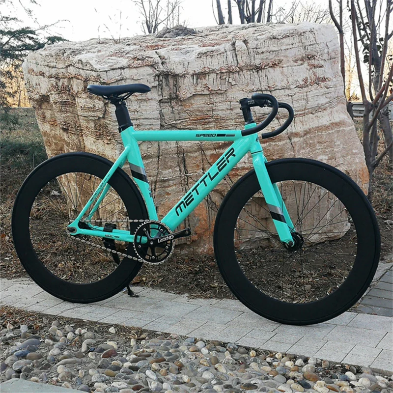 Mettler Muscle Fixed Gear Bicicletta In Lega Di Alluminio 700C 52Cm 70Mm Cerchio Hight Spoke Wheel 25.4Mm Stem 27.2Mm Reggisella Bike Part Ett