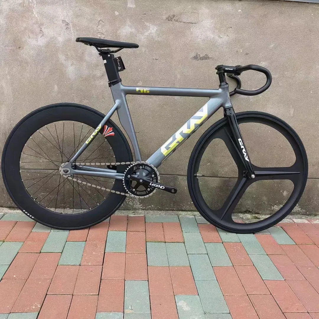 Bici Da Pista A Velocità Singola Fai-Da-Te Per Adulti Bici Da Corsa Fisse In Lega Di Alluminio 700C Bicicletta Da Corsa Fixie Wheelset V/C Biciclette 