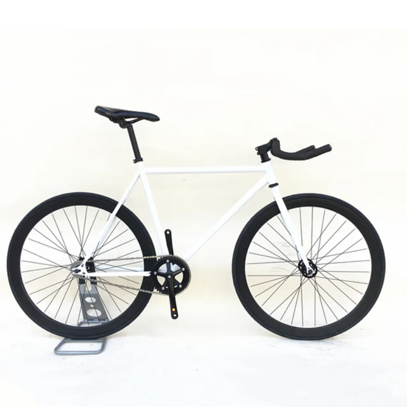700C Vintage Fixie Bike Fixed Gearing Bike Bicicletta In Acciaio Ad Alto Tenore Di Carbonio Double V-Brake Bikes Racing Student City Retro Bicycle