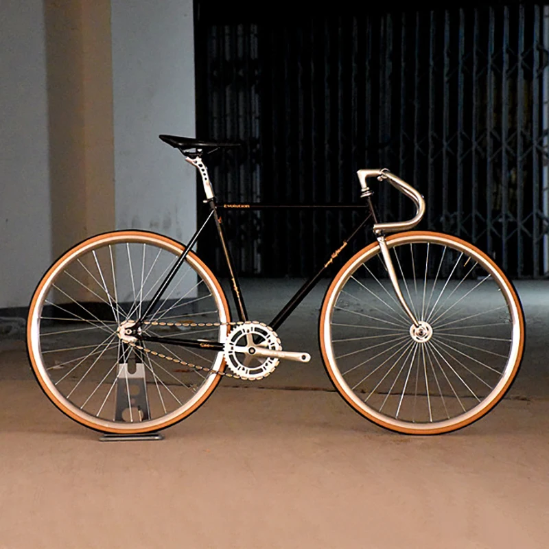Retro Bike Racing Placcatura Argento Bicicletta A Scatto Fisso Single Speed Flip-Flop Vintage Fixie Per Il Pendolarismo Quotidiano