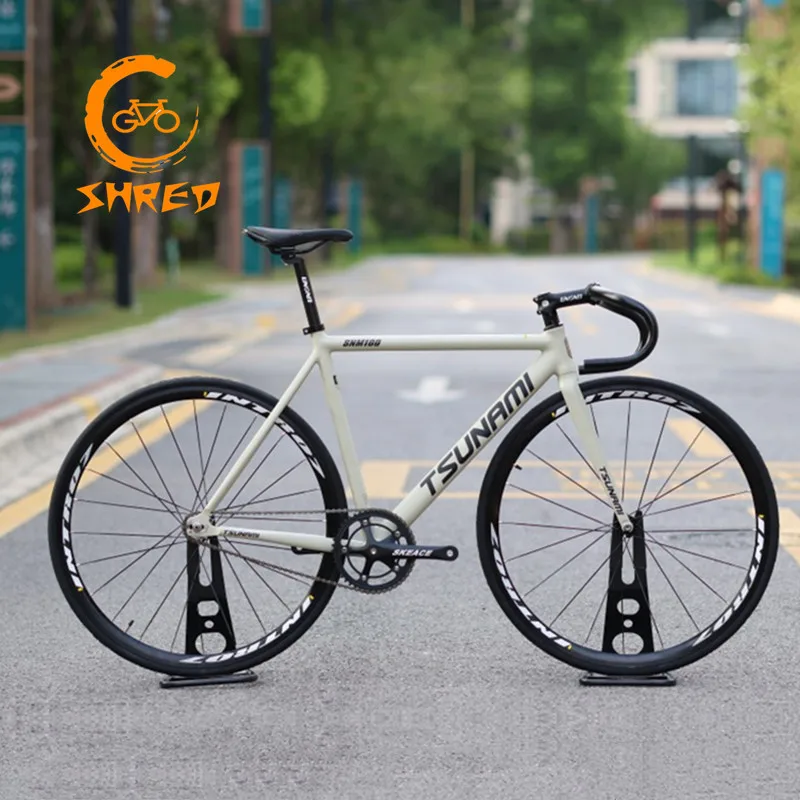 Tsunami Snm100 Fixie Bike 49/52/55/58Cm Single Speed Road Fixed Gear Bicicletta 700C Track Commuter Bike Con Ruote A Raggi Piatti