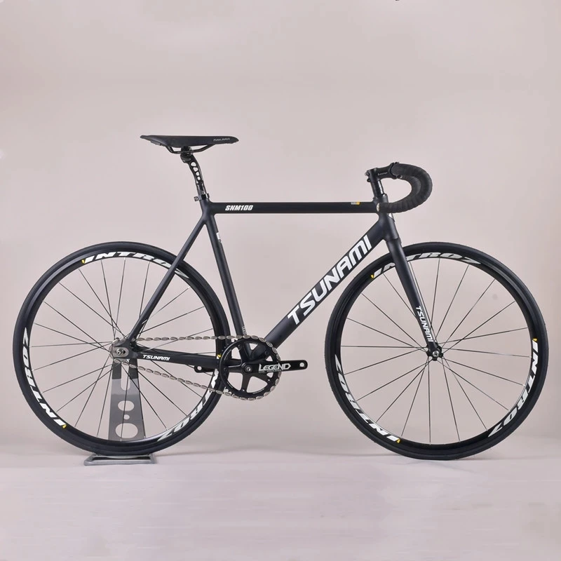Tsunami Snm100 Bici A Scatto Fisso Telaio In Lega Di Alluminio Single Speed Fixie Track Bicicletta Raggi Piatti Ruote Cerchio Personalizzabile