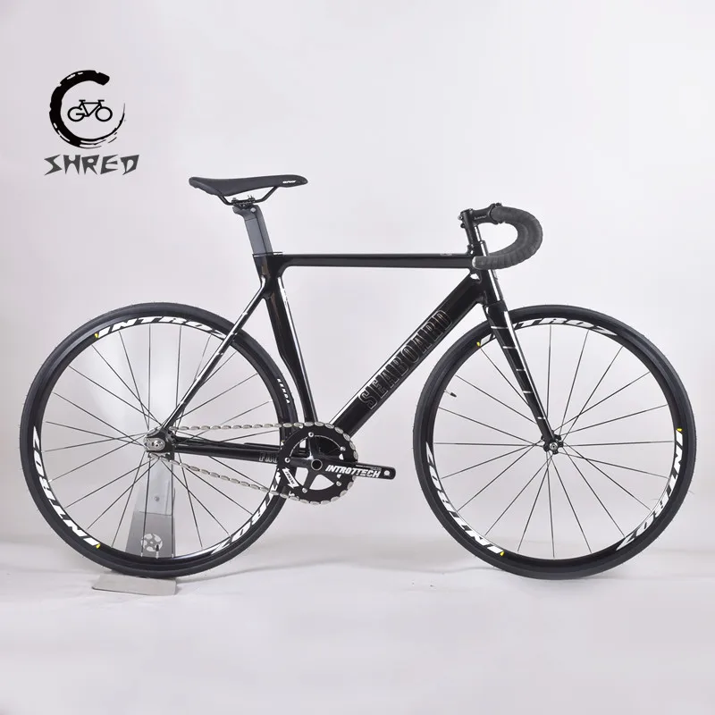 Tsunami Seaboard Fa03 700C Bici A Scatto Fisso Bici Da Corsa A Velocità Singola Bicicletta Da Pista Fixie Con Set Di Ruote Intr7 E Freno A V Guarnitur