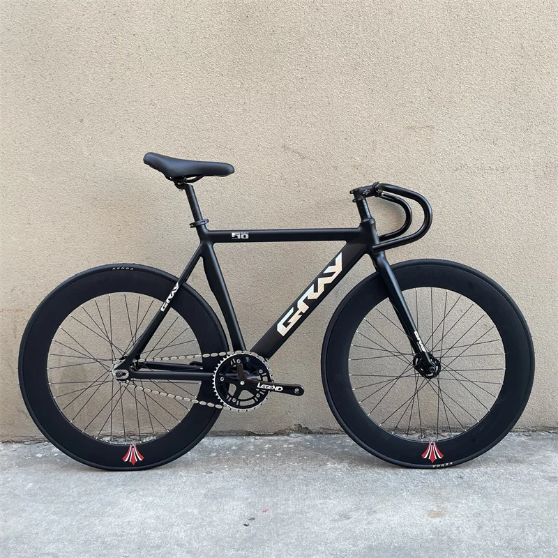 52Cm Track Bike Single Speed Fixie Bikes Telaio In Lega Di Alluminio Fixed Gear V Brake 700C 70Mm Racing Bike Wheelset Rim Fai Da Te