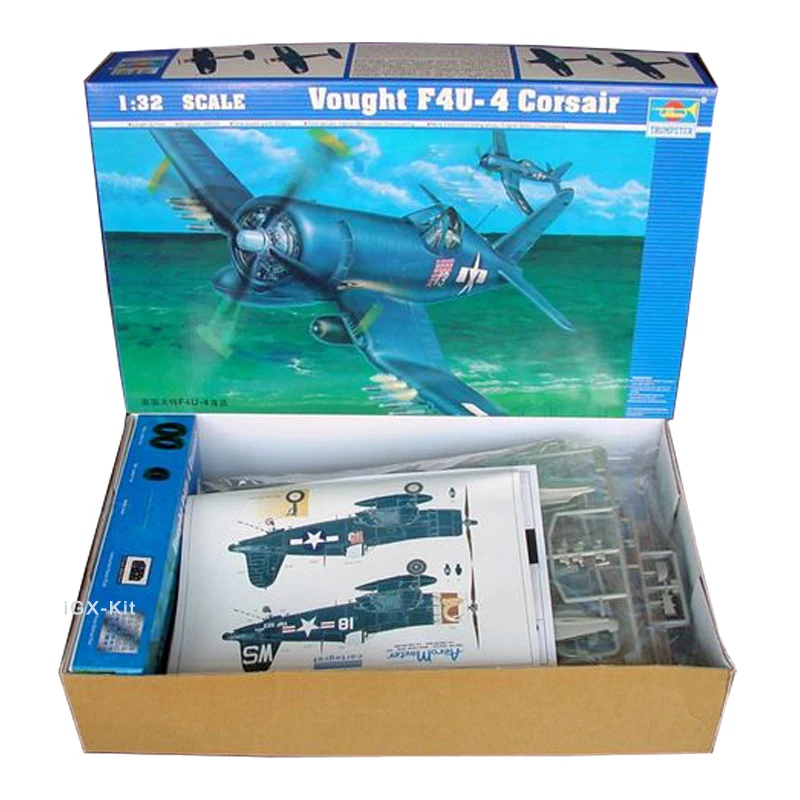 Trumpeter 02222 1: 32 Us Vought F4U-4 F4U Corsair Fighter Plane Aircraft Assemblaggio Militare Kit Di Costruzione Di Modelli Artigianali In Plastica