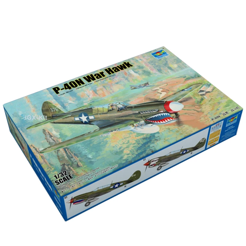 Trumpeter 02212 1: 32 P-40N War Hawk Fighter Plane Aircraft Assemblaggio Militare Giocattolo Di Plastica Handcraft Model Building Kit