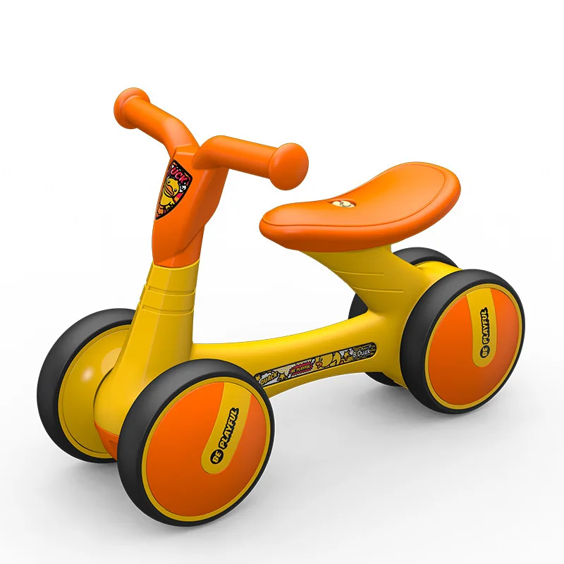 Auto Per Bambini 1-3 Anni Walker Baby Balance Bike Scivolo A Prova Di Caduta Mute Wheel Twist Toy Giallo