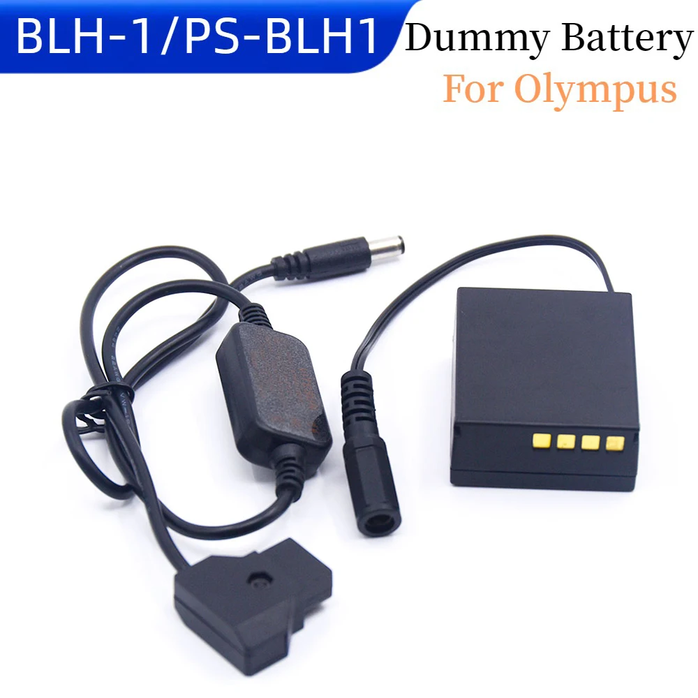 Cavo Adattatore D-Tap + Per Olympus Em1 Mark-Ii Em1-2 Mark 2 Camera Ps-Blh-1 Batteria Fittizia Blh-1 Accoppiatore Cc