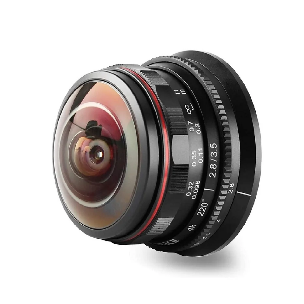 Meike 3.5Mm F2.8 Obiettivo Fisheye Circolare Ultra Largo Per Olympus Panasonic Lumix M4/3 Mount Em1 Em5 M10 Ep5 Epl3 Pl5 Pl6 Pl7 Pen-F