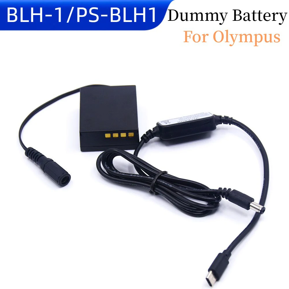 Cavo Di Alimentazione Usb C + Blh-1 Batteria Fittizia Ps-Blh-1 Accoppiatore Cc Per Fotocamera Olympus Em1 Mark Ii Em1-2 Em-1 Mark-2