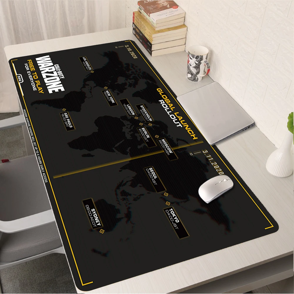 Call Of Duty Warzone Mouse Pad Gamer Gaming Pc Table Tastiera Grande Mousepad Tappetino Da Scrivania Per Computer Anime Cute Gamers Accessori Tappeto