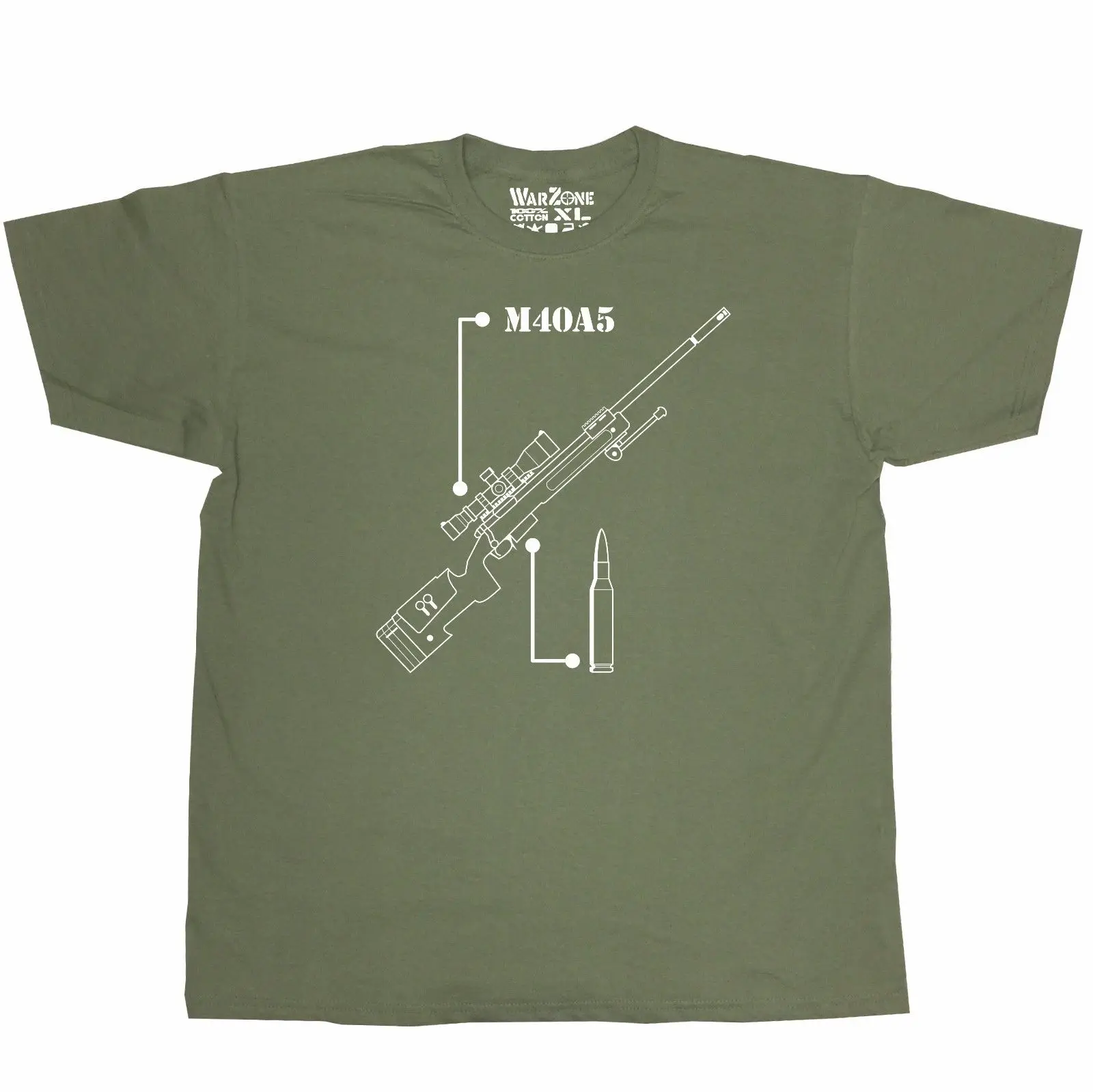 M40A5 Fucile Da Cecchino Warzone Edition Maglietta Verde Militare M40 Marksman Shooter Bf4