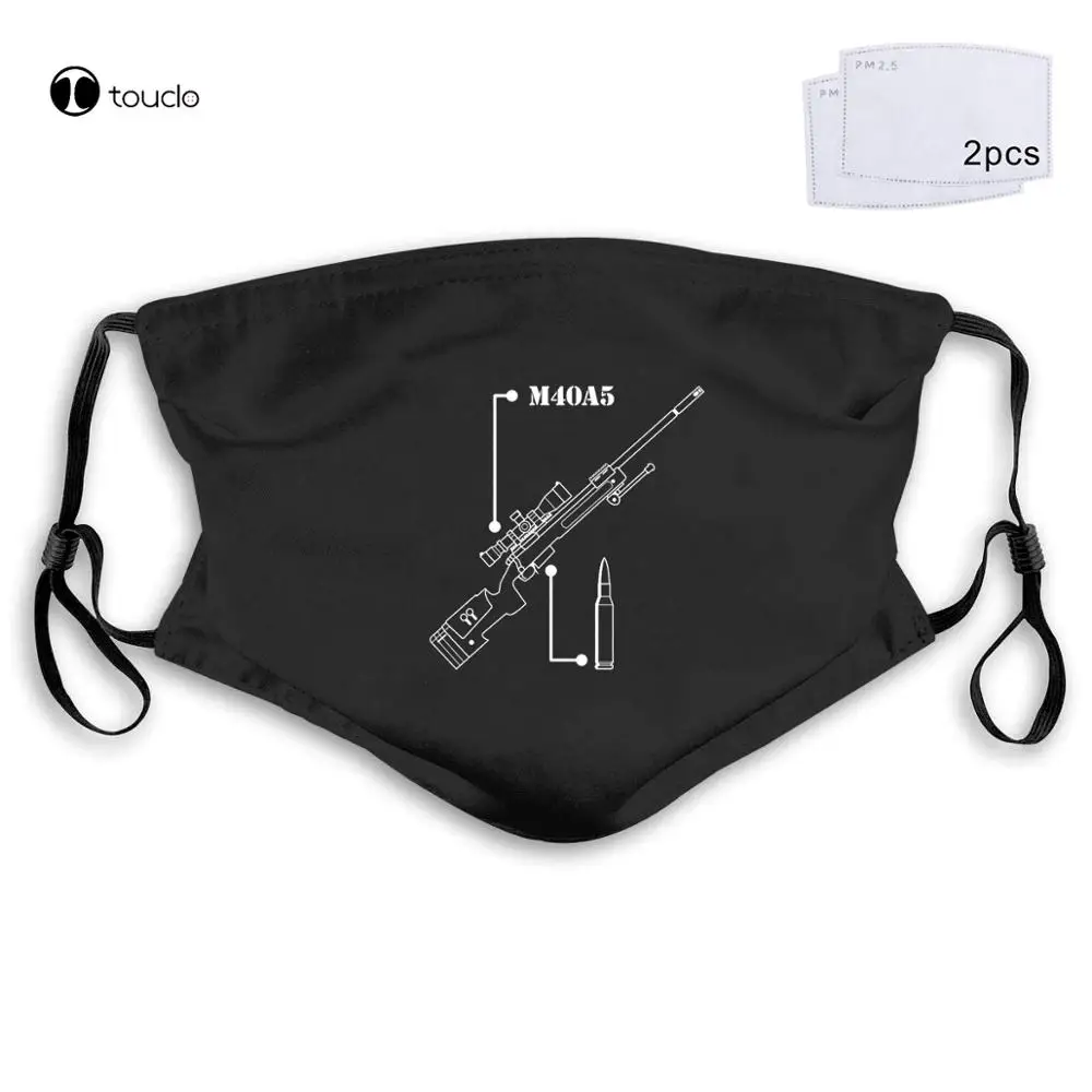 M40A5 Fucile Da Cecchino Warzone Edition M40 Marksman Shooter Bf4 Maschera Per Il Viso Filtro Tasca Panno Riutilizzabile Lavabile