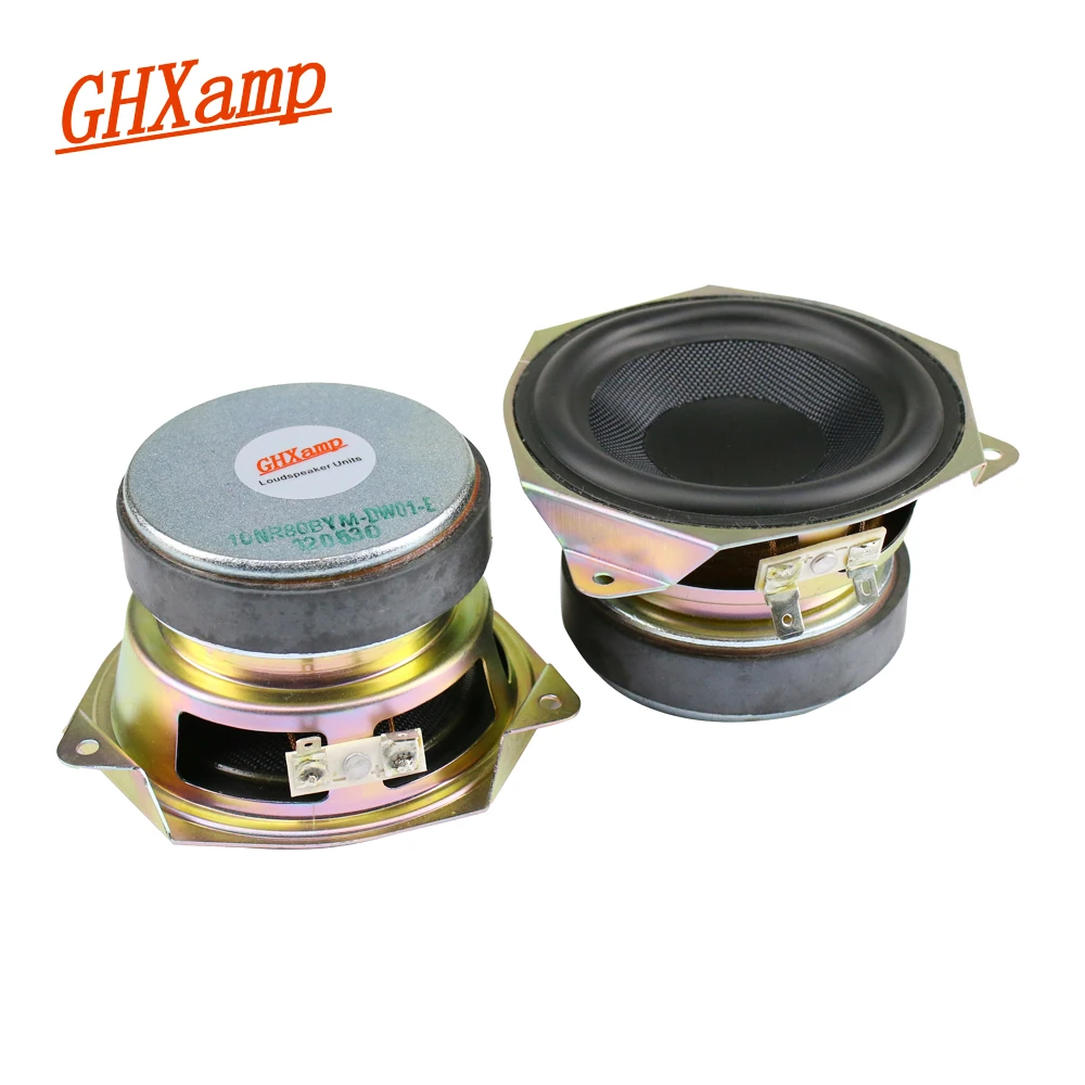 Ghxamp 4 Pollice Di Fascia Media Woofer Altoparlante 4 Ohm 30 W Tessuto Pentola Hifi Home Theater Mid-Basso Altoparlante Di Grandi Dimensioni Magnetic