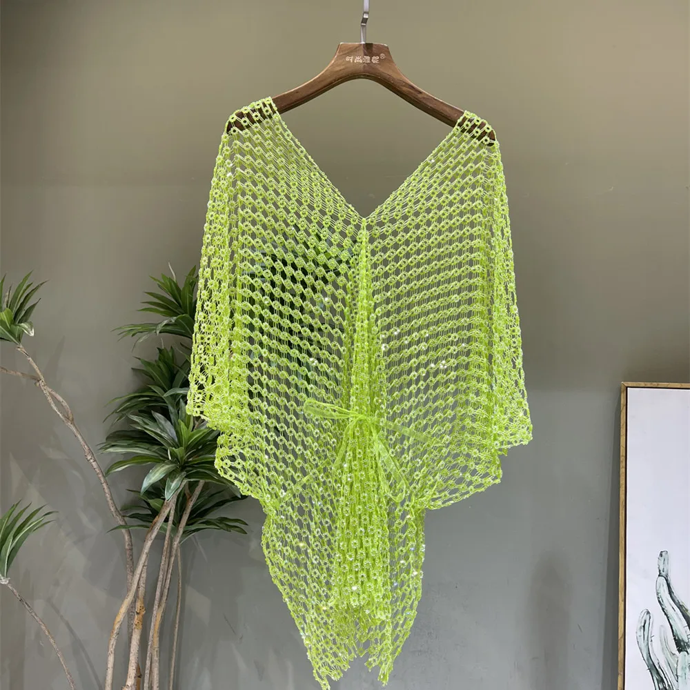 Summer Jumping Disc Sexy Bright Diamond Crystal Net T-Shirt Bright Ladies Light Luxury Full Diamond Outer Top Summer Girls