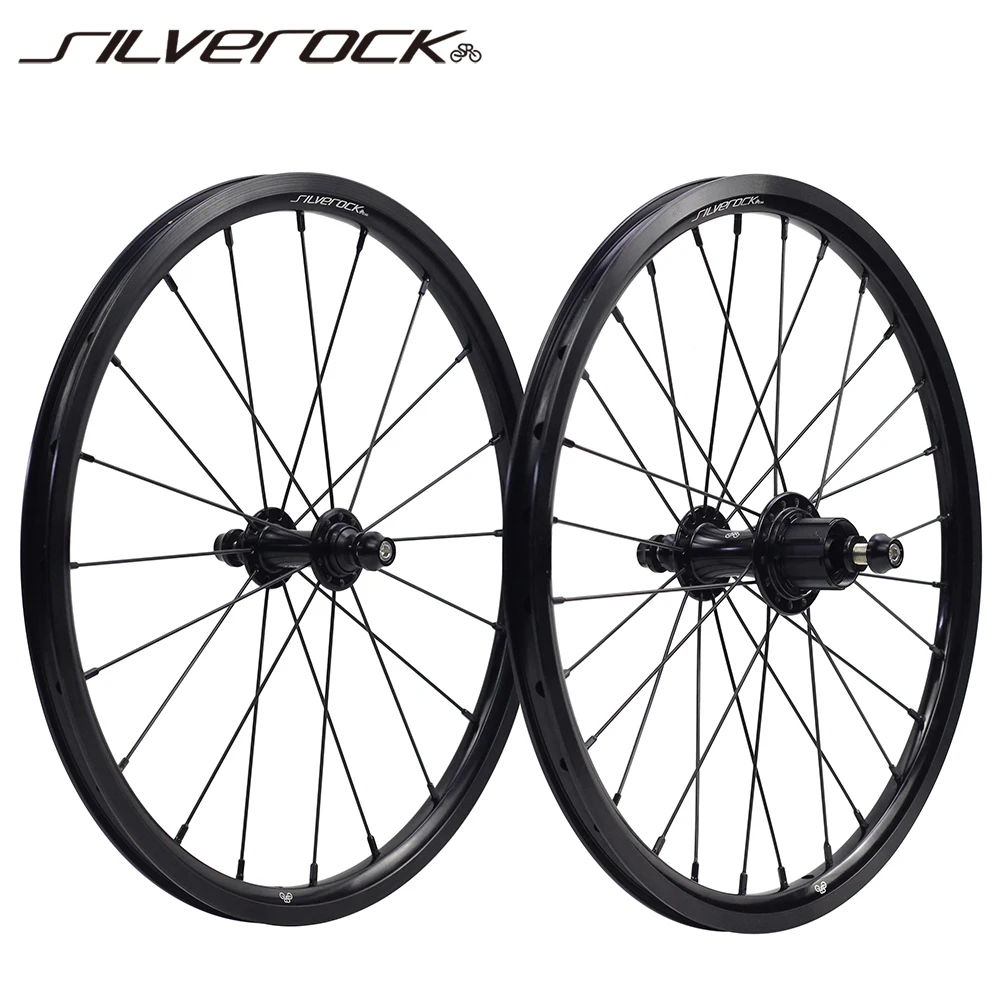 Silverock Hub003-N6 Wheelset 16In 1 3/8 "349 7 Velocità Per Brompton 3 Sessanta Ultraleggero Pieghevole Bici Kinlin Cerchio Foro Di Salto