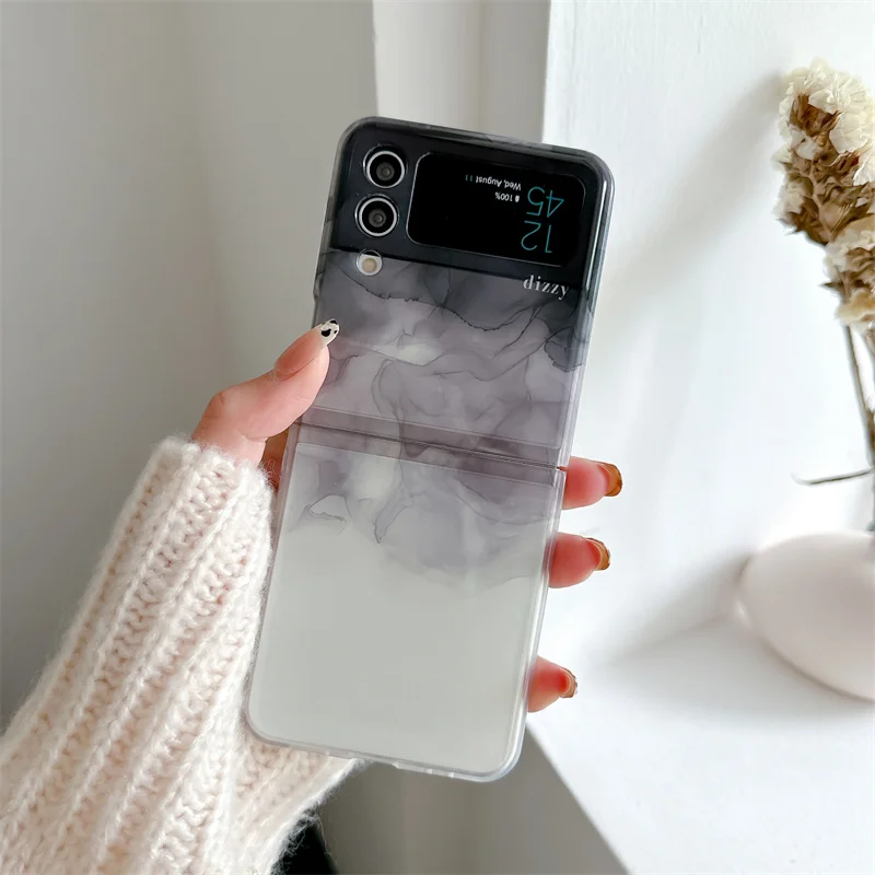 W23 Flip Art Wash Painting Custodia Per Telefono Per Samsung Z-Flip 3 Flip4 Split Type Full Cover Skinny Shell Protezione Del Corpo