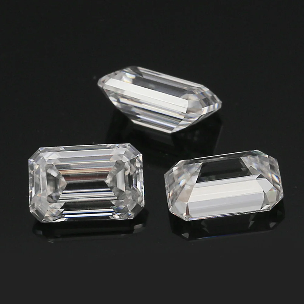 4Mm * 6Mm Moissanite Taglio Smeraldo Pietra Preziosa Sciolta D Colore Moissanite Con Certificato Gra