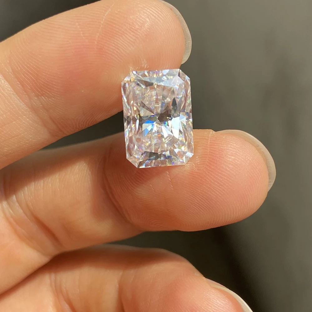 Meeiddian 10X12Mm 6 Carati D Vvs1 Sciolto Radiante Moissanite Diamante Prezzo Per Carato Anello Di Fidanzamento Fare
