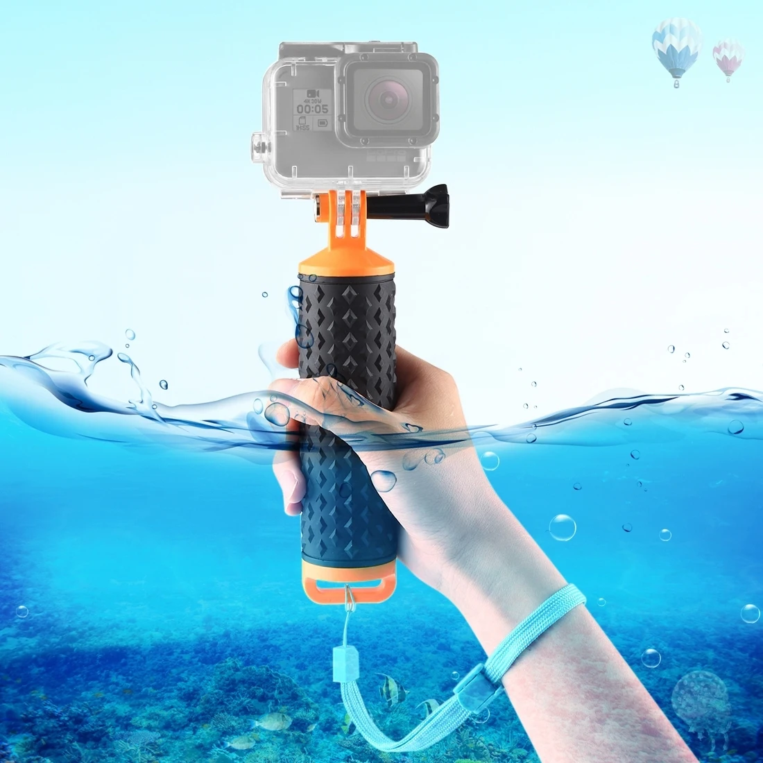 Puluz Galleggiante Maniglia Hand Grip Galleggiabilità Rods & Strap Per Gopro Nuovo Eroe/Hero7/6/5/ 5 Sessione Di 4/4/3 +/Xiaoyi/Dji Osmo Action Camera