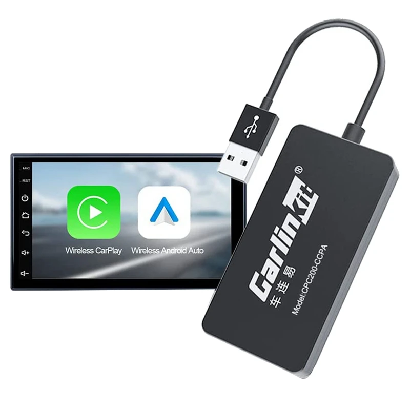 Carlinkit Wireless Android Auto Adapter , Support Wireless Carplay Dongle, Wired Apple & Android Screen Mirroring