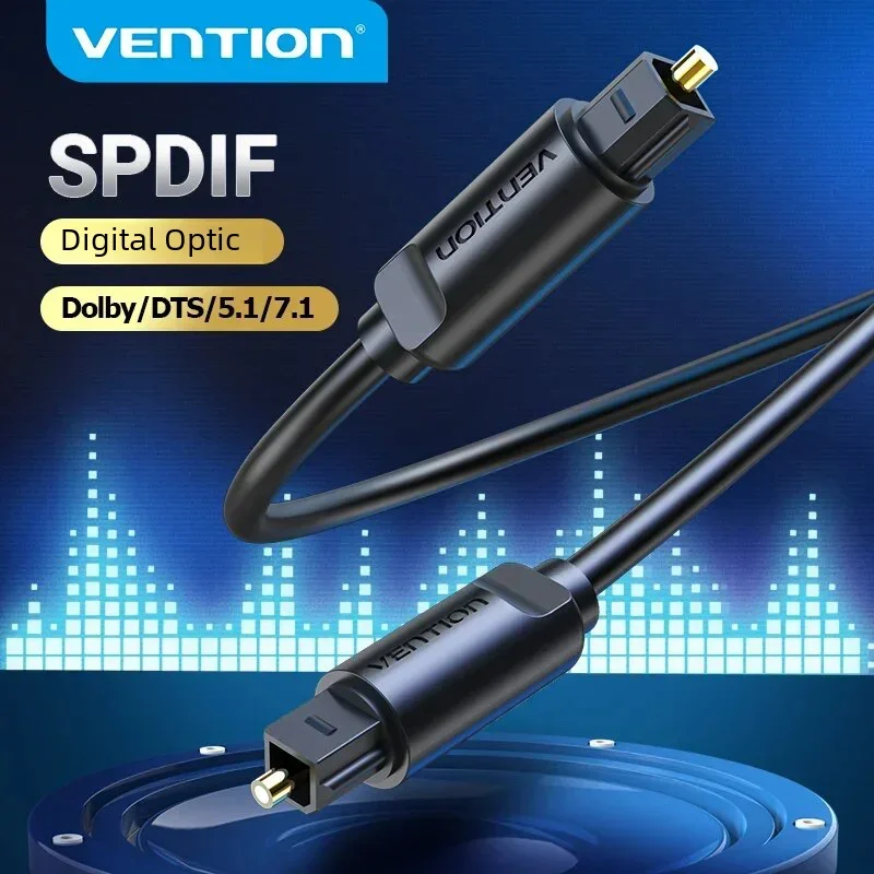 Vention Cavo Audio Ottico Digitale Toslink Cavo Spdif 1M 2M 5M Per Amplificatori Blu-Ray Xbox Ps4 Soundbar Cavo Ottico Coassiale