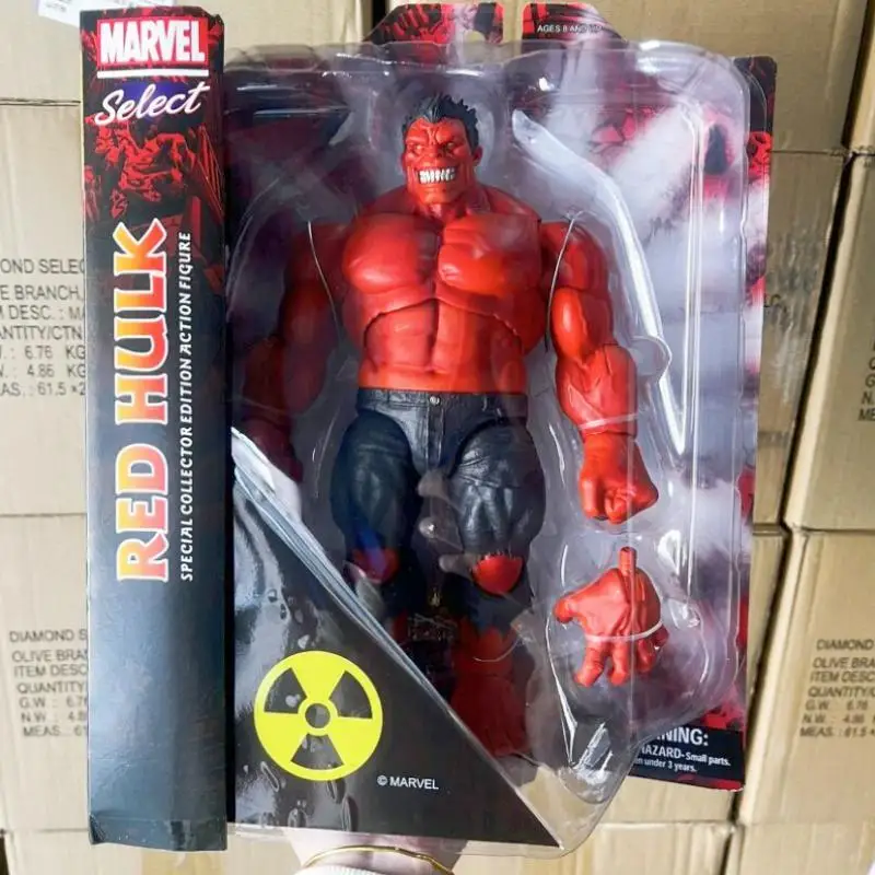 Diamond Select Toys Dst Marvel Select Red Hulk 9 Pollici 23Cm Original Action Figure Model Birthday Festival Gift Collection Toy