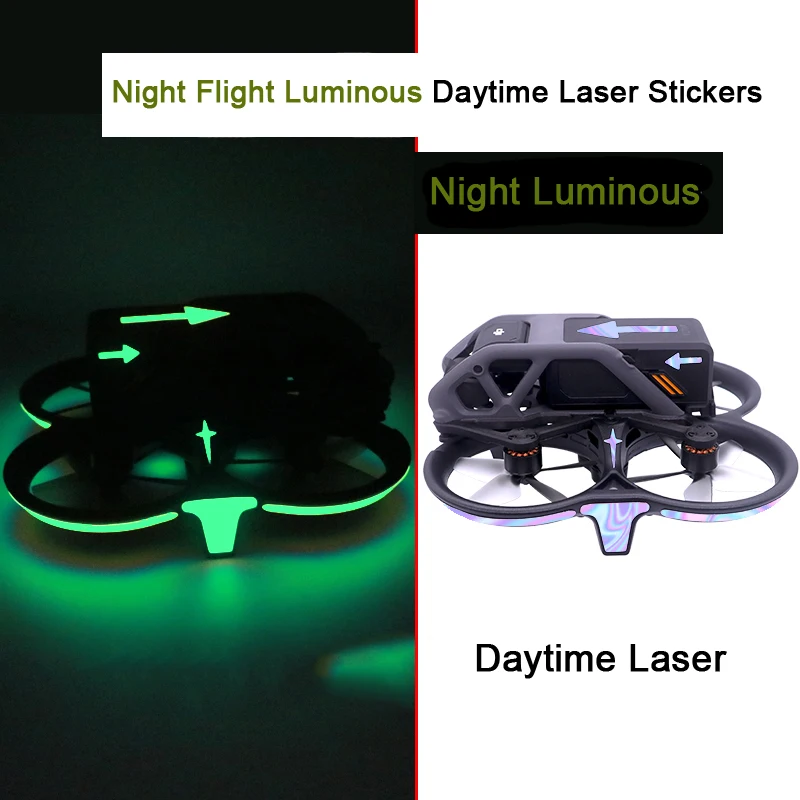 Pellicola Adesiva Luminosa Laser Per Dji Avata Drone Night Fluorescente Daytime Laser Decorativo Rc Quadcopters Accessori Per Droni