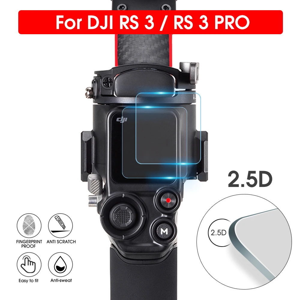 3-1Pack Screen Protectors For Dji Rs3 / Rs 3 Pro Camera Handheld Gimbal Stabilizer Tempered Glass Protective Film Accessories