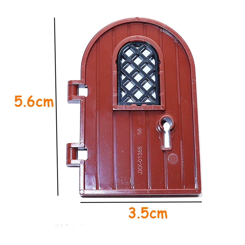 Building Blocks House Architecture Assemblare Mattoni Classici Fai Da Te Blocks Door 1X4X6 Round Top Con Pannello Finestra Buco Della Serratura 64390 