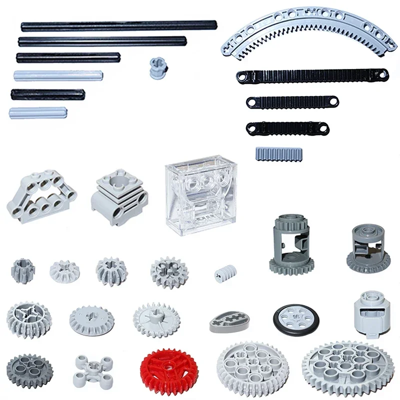 Building Blocks Moc Parti Tecniche Ingranaggio Assale Worm Rack Conector Bulk Bricks Assembla Particelle Giocattolo Ad Alta Tecnologia Fai Da Te Per B