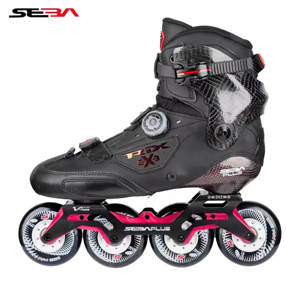 Pattini Seba Originali Al 2024 Trix Pro 3 Polsini Pattini In Linea Per Adulti Professionali Scarpe In Fibra Di Carbonio Slalom Slide Free Skating Pati
