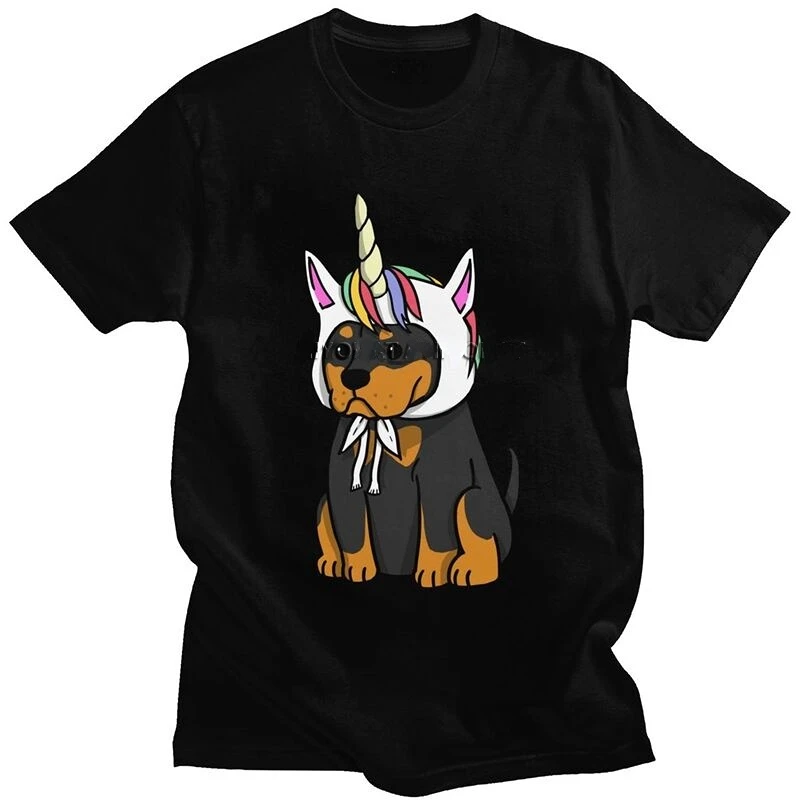 Puppy Rottweiler T Shirt Uomo Tshirt Graphic Tee Top Manica Corta Metzgerhund Dog Lover T-Shirt Abbigliamento Aderente
