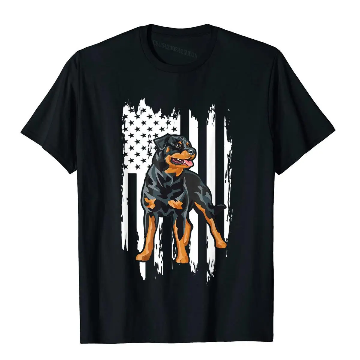 Camicia Rottweiler Vintage Usa American Flag Shirt Hip Hop Adult Top T-Shirt Group Tees Cotton Normcore Christmas Clothing