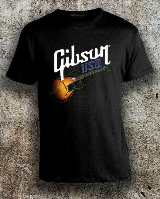 T-Shirt Da Uomo Stampata Con Chitarra Elettrica Gibson Usa-Taglia S -5Xl