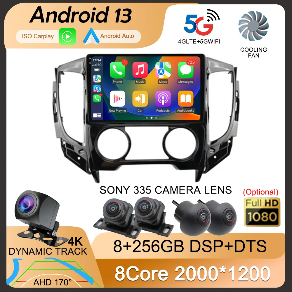Android 13 Carplay Per Mitsubishi Pajero Sport 3 L200 5 Triton 3 2015 2016 2017 2018 2019 Autoradio Lettore Video Multimediale Gps