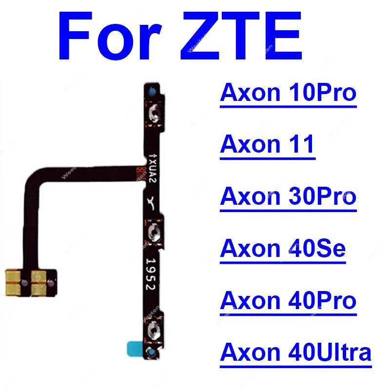 Per Zte Axon 10 11 30 40 Pro Axon40 Ultra 40Se Pulsante Volume Di Alimentazione Cavo Flessibile On Off Power Volume Keys Cavo Flessibile Con Adesivo