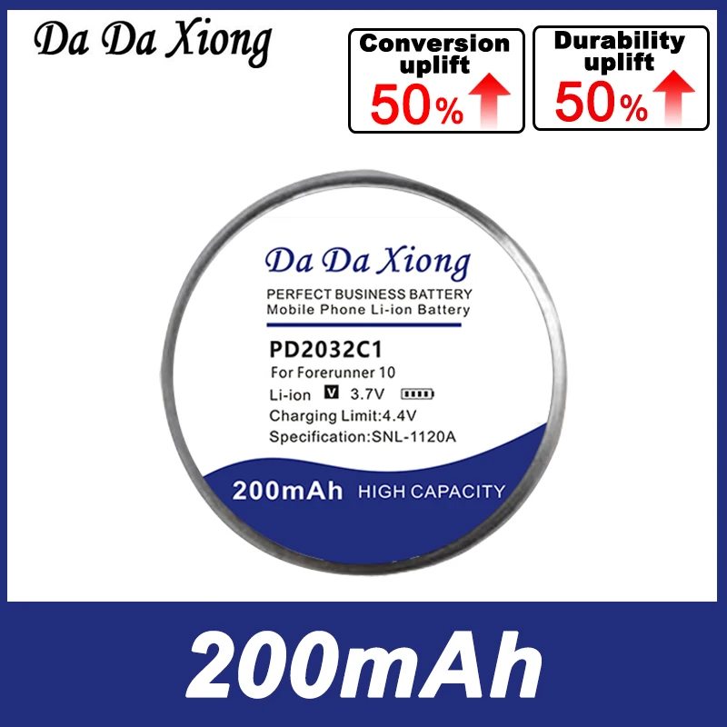 Nuova Batteria 200Mah Lir2032H/Pd2032C1 Di Alta Qualità Per Garmin Forerunner 10 / Forerunner 15 + Tool