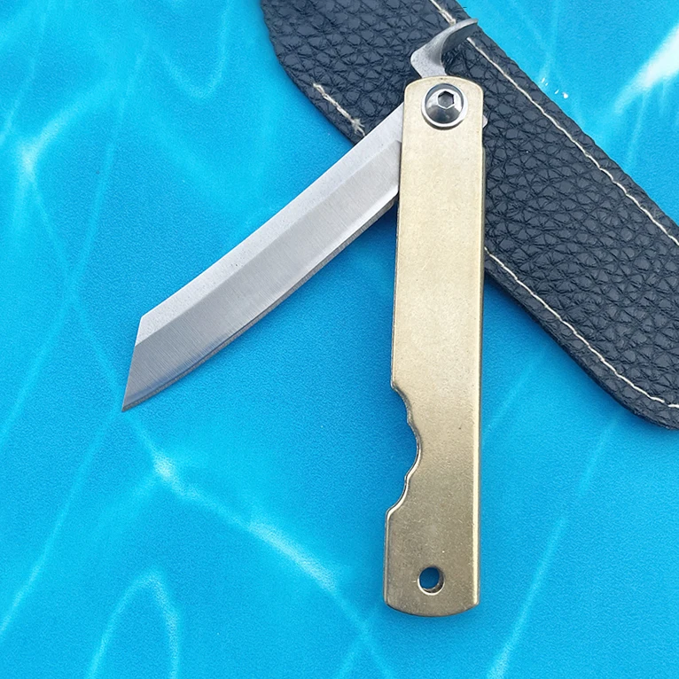 Higonokami 5 Cr13Mov/Acciaio Damasco Tanto Blade Stile Giapponese Mini Coltello Tascabile Pieghevole Outdoor Camping Edc Utility Tool