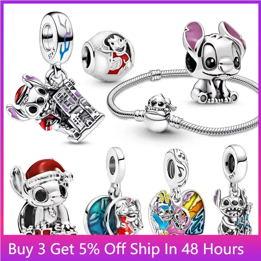 925 Sterling Silver Stitch Charm Ciondola Magic Hat Ciondolo Fit Originale Pandora Bracciale Potdemiel Disney Bell Regalo Di Gioielli Da Donna